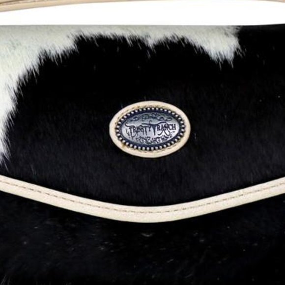 Trinity Ranch Leather Hair-on Saddle Bag - Picture 2 of 3